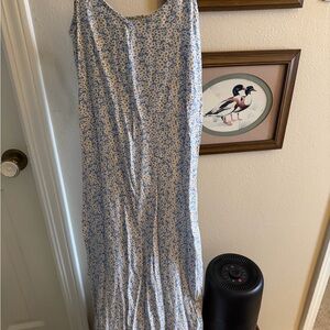 Aeropostale Floral Blue and White Maxi Dress